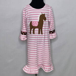 Southern Sunshine Horse Applique T Shirt Dress